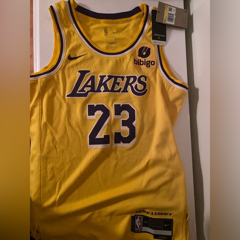 Lebron James Nike Dry Fit Lakers Jersey